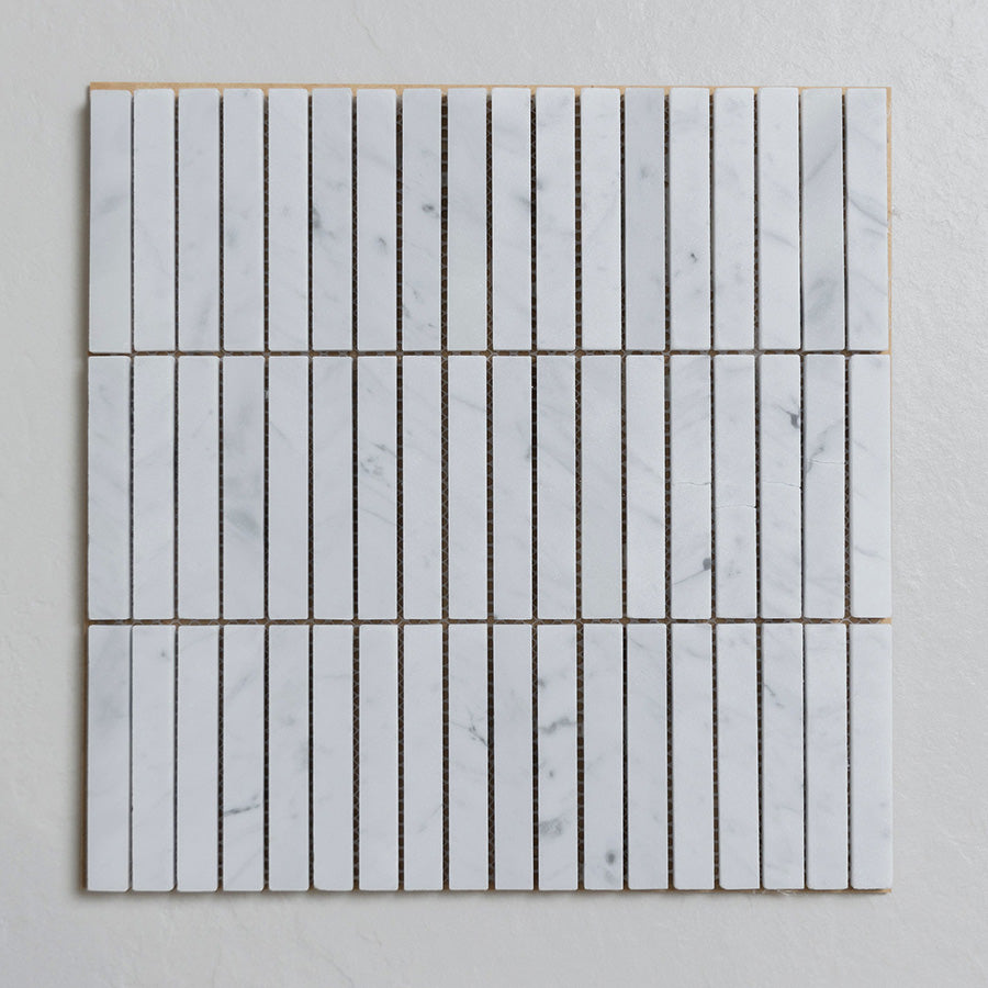 Carrara Marble Honed Finger Mosaic