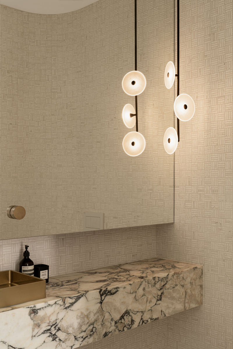 SUPERWHITE TRAVERTINE JAPANESE FINGER MOSAIC